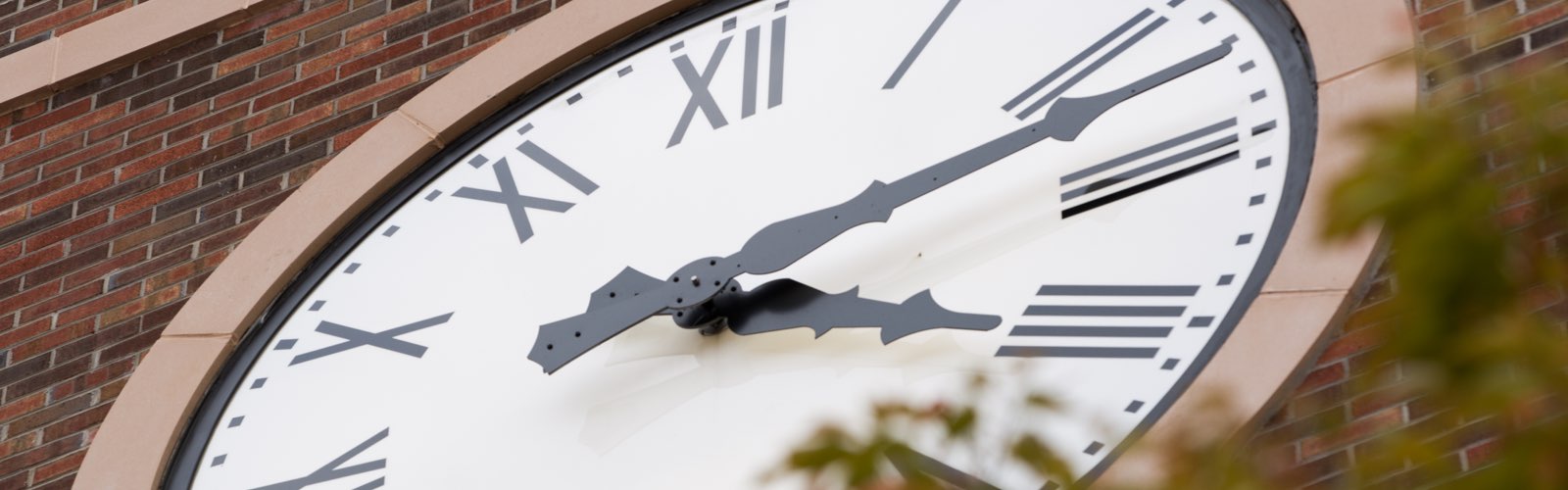 South University clock on building