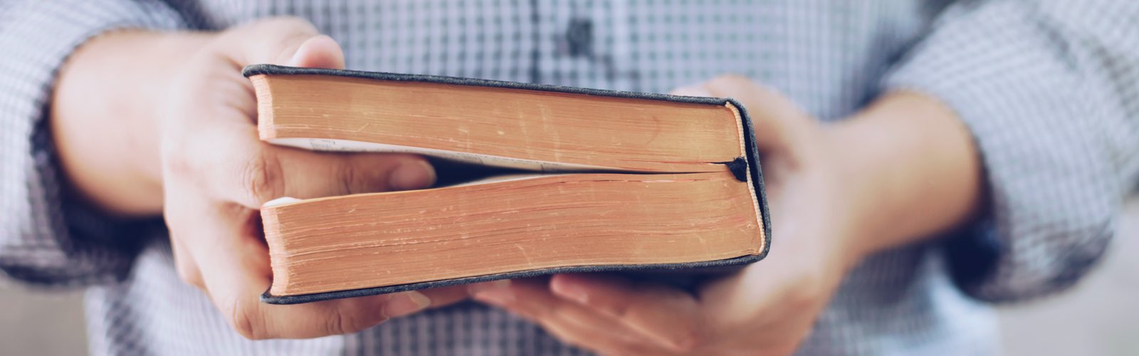 Man holding bible