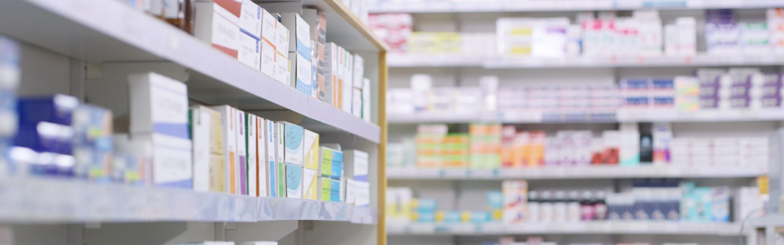 Pharmacy shelves