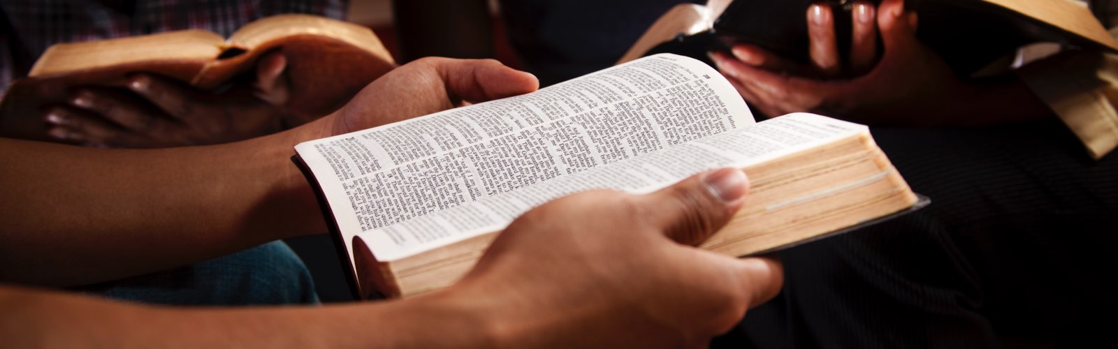 Group of people reading Bible